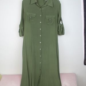 Olive Green Dress (Size 8)